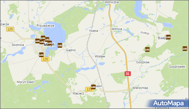 mapa Wisław, Wisław na mapie Targeo