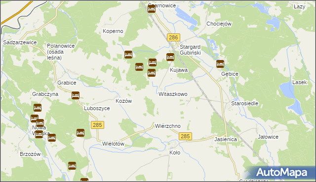 mapa Witaszkowo, Witaszkowo na mapie Targeo