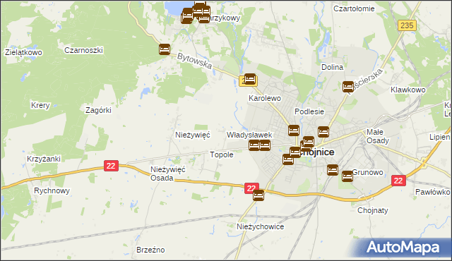 mapa Władysławek, Władysławek na mapie Targeo