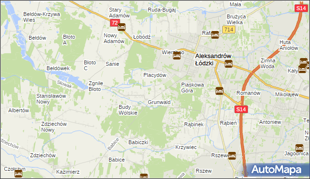 mapa Wola Grzymkowa, Wola Grzymkowa na mapie Targeo