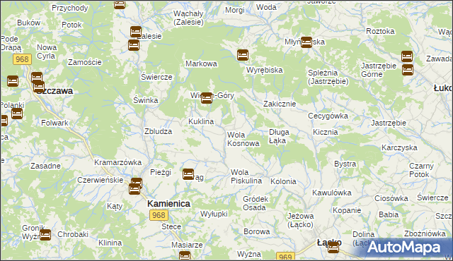mapa Wola Kosnowa, Wola Kosnowa na mapie Targeo