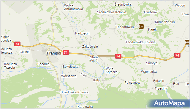 mapa Wola Radzięcka, Wola Radzięcka na mapie Targeo