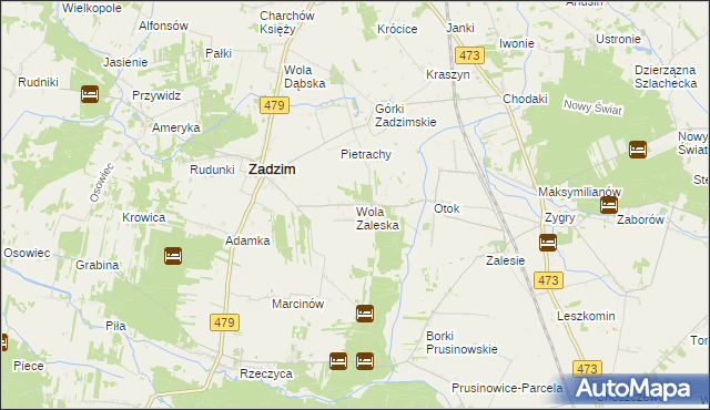 mapa Wola Zaleska, Wola Zaleska na mapie Targeo