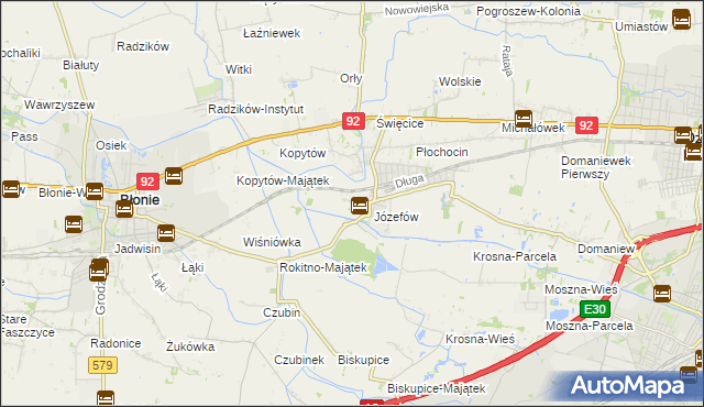 mapa Wolica gmina Ożarów Mazowiecki, Wolica gmina Ożarów Mazowiecki na mapie Targeo