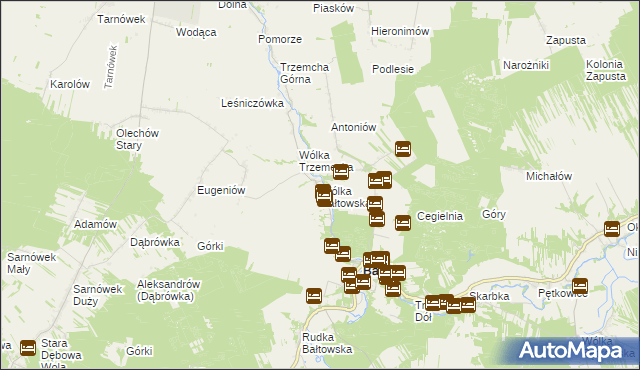 mapa Wólka Bałtowska, Wólka Bałtowska na mapie Targeo