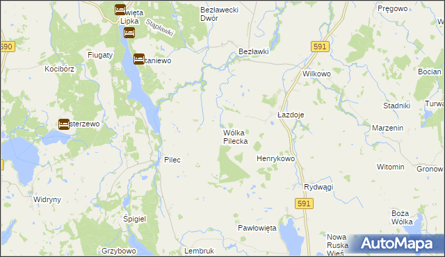 mapa Wólka Pilecka, Wólka Pilecka na mapie Targeo