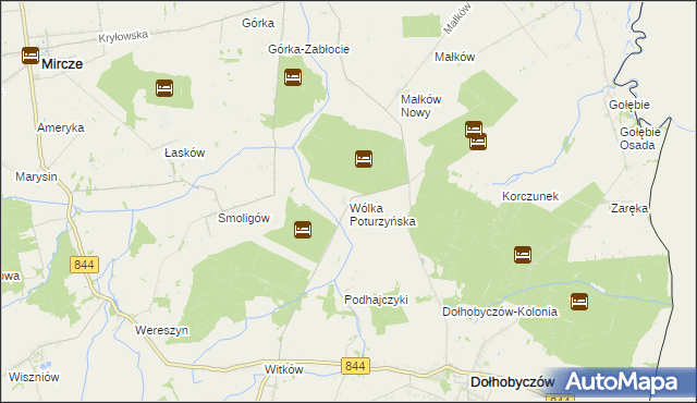 mapa Wólka Poturzyńska, Wólka Poturzyńska na mapie Targeo