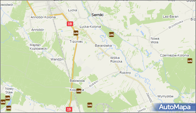 mapa Wólka Rokicka-Kolonia, Wólka Rokicka-Kolonia na mapie Targeo