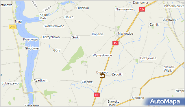 mapa Wymysłowice, Wymysłowice na mapie Targeo