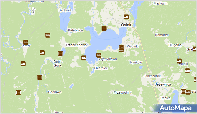 mapa Wymysłowo gmina Osiek, Wymysłowo gmina Osiek na mapie Targeo