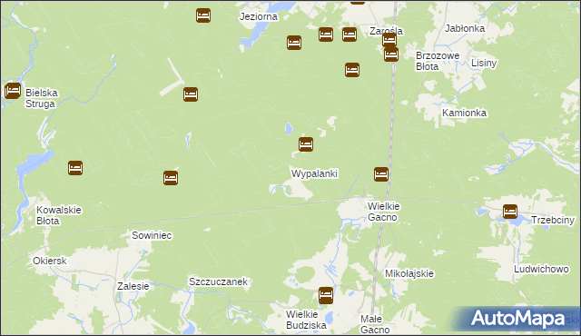 mapa Wypalanki gmina Śliwice, Wypalanki gmina Śliwice na mapie Targeo