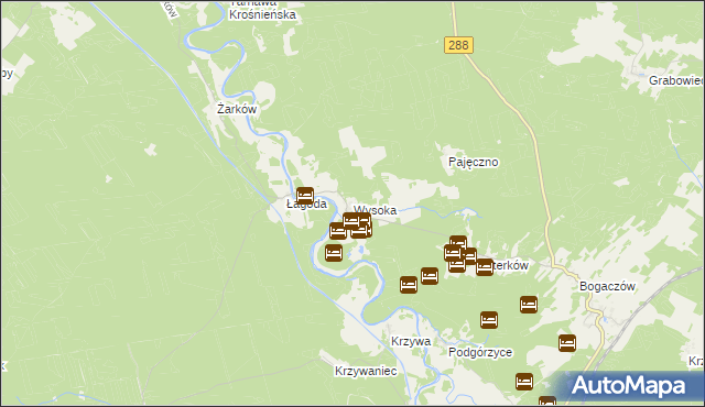 mapa Wysoka gmina Nowogród Bobrzański, Wysoka gmina Nowogród Bobrzański na mapie Targeo