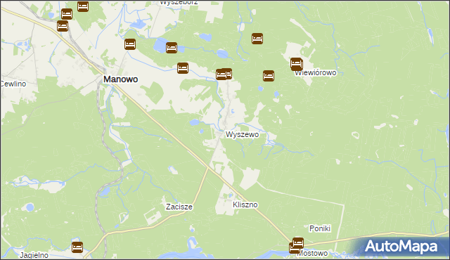 mapa Wyszewo, Wyszewo na mapie Targeo