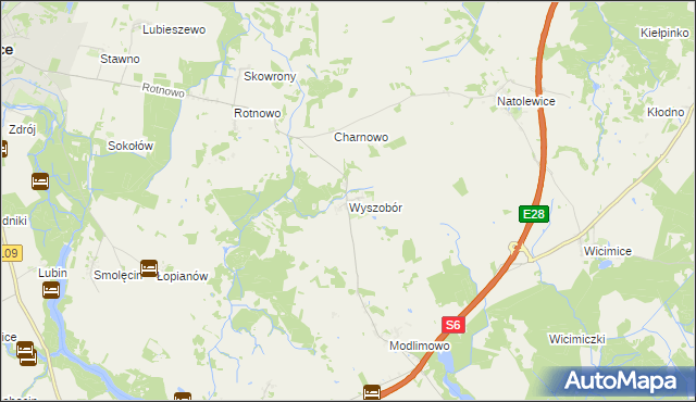 mapa Wyszobór, Wyszobór na mapie Targeo