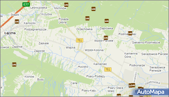 mapa Wzdół-Kolonia, Wzdół-Kolonia na mapie Targeo