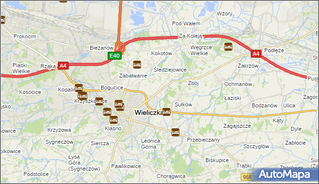 mapa Zabawa gmina Wieliczka, Zabawa gmina Wieliczka na mapie Targeo