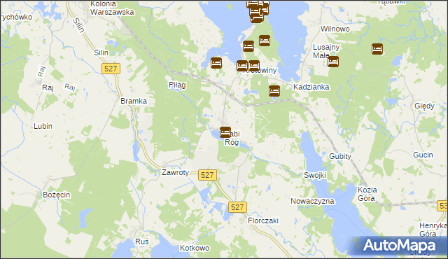 mapa Żabi Róg, Żabi Róg na mapie Targeo