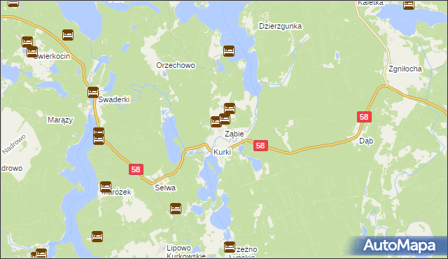 mapa Ząbie, Ząbie na mapie Targeo