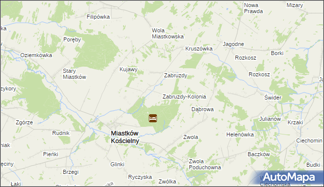 mapa Zabruzdy-Kolonia, Zabruzdy-Kolonia na mapie Targeo