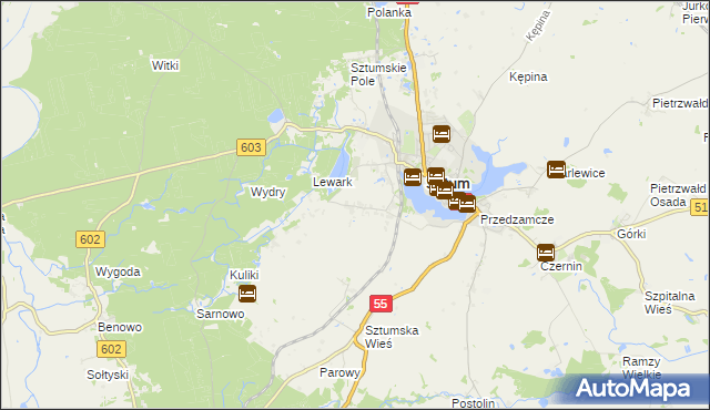 mapa Zajezierze gmina Sztum, Zajezierze gmina Sztum na mapie Targeo