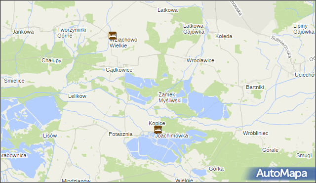 mapa Zamek Myśliwski, Zamek Myśliwski na mapie Targeo