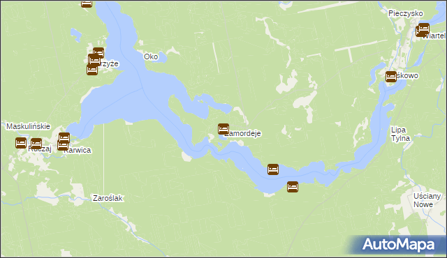 mapa Zamordeje, Zamordeje na mapie Targeo