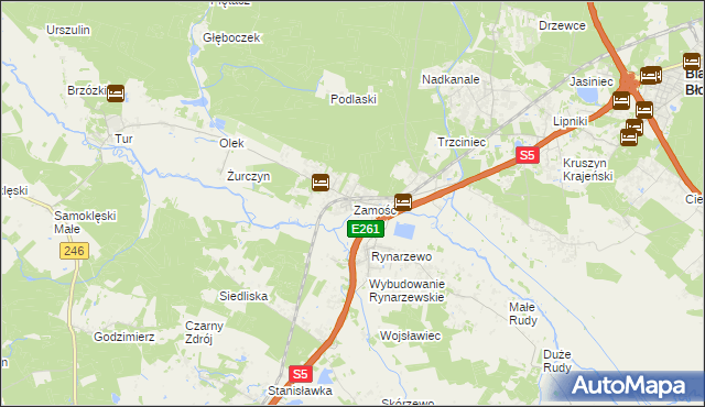mapa Zamość gmina Szubin, Zamość gmina Szubin na mapie Targeo