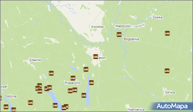 mapa Zatom, Zatom na mapie Targeo