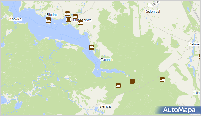 mapa Zatonie, Zatonie na mapie Targeo