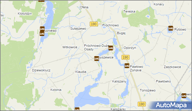 mapa Zbyszewice, Zbyszewice na mapie Targeo