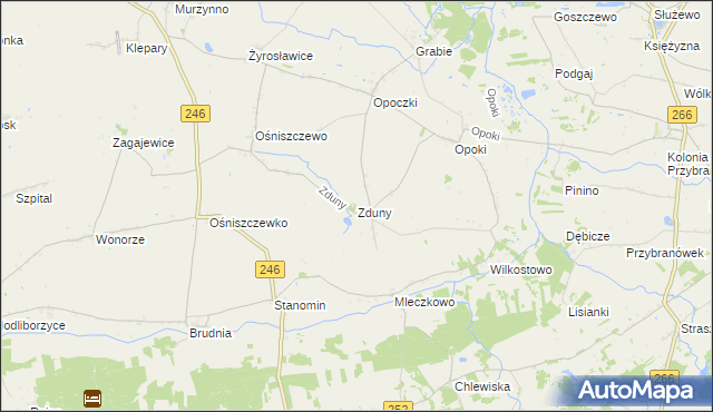 mapa Zduny gmina Aleksandrów Kujawski, Zduny gmina Aleksandrów Kujawski na mapie Targeo