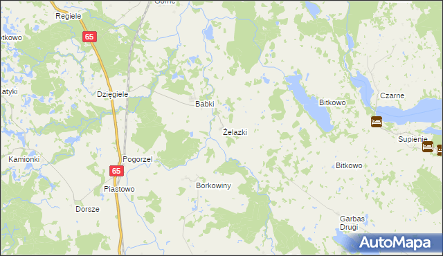 mapa Żelazki gmina Gołdap, Żelazki gmina Gołdap na mapie Targeo