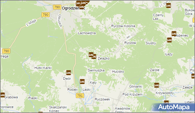 mapa Żelazko, Żelazko na mapie Targeo