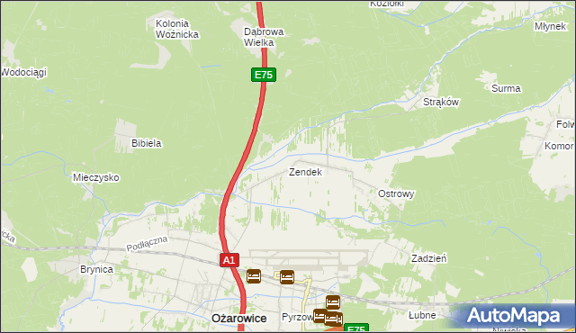 mapa Zendek, Zendek na mapie Targeo