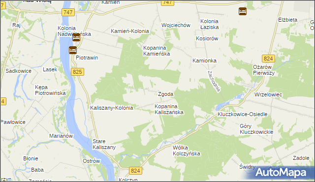 mapa Zgoda gmina Łaziska, Zgoda gmina Łaziska na mapie Targeo