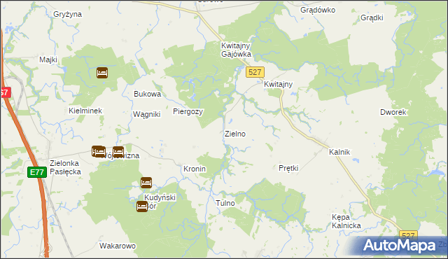 mapa Zielno, Zielno na mapie Targeo