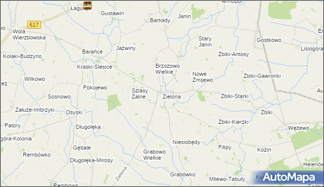 mapa Zielona gmina Krasne, Zielona gmina Krasne na mapie Targeo