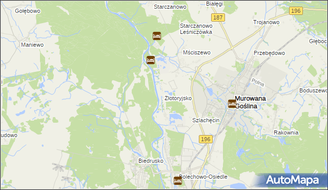 mapa Złotoryjsko, Złotoryjsko na mapie Targeo