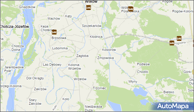 mapa Żmijowiska gmina Wilków, Żmijowiska gmina Wilków na mapie Targeo