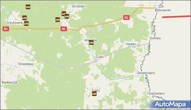 mapa Zubki, Zubki na mapie Targeo