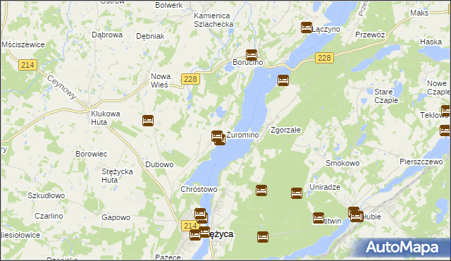 mapa Żuromino, Żuromino na mapie Targeo