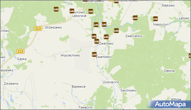 mapa Zwartówko, Zwartówko na mapie Targeo