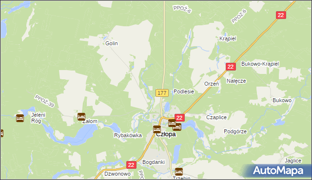 mapa Zwierz, Zwierz na mapie Targeo