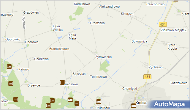 mapa Żytowiecko, Żytowiecko na mapie Targeo