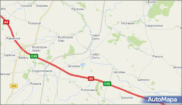 mapa Ujazd Górny, Ujazd Górny na mapie Targeo