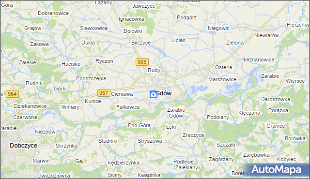 mapa Gdów, Gdów na mapie Targeo