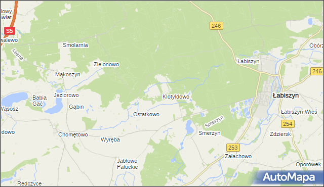 mapa Klotyldowo, Klotyldowo na mapie Targeo