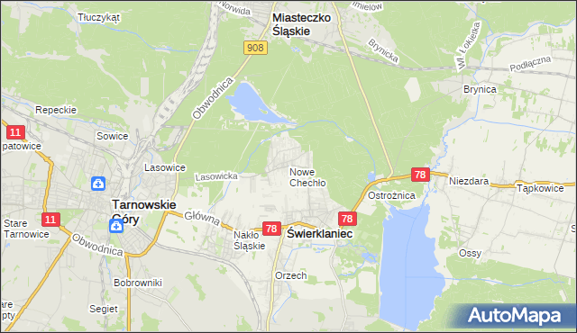 mapa Nowe Chechło, Nowe Chechło na mapie Targeo