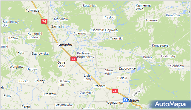 mapa Pieradła, Pieradła na mapie Targeo