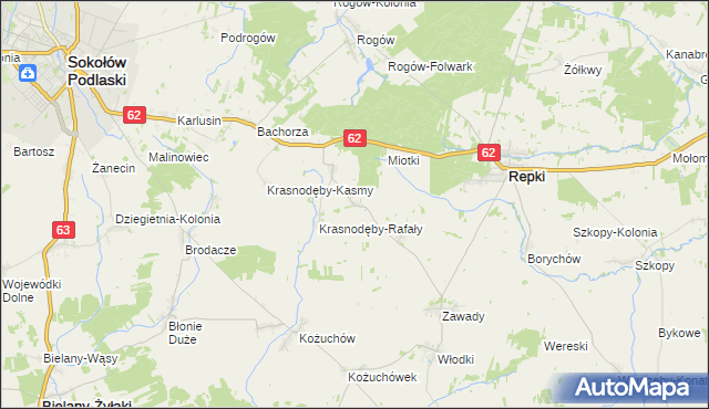 mapa Remiszew Mały, Remiszew Mały na mapie Targeo
